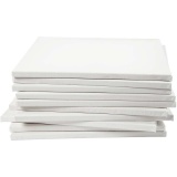 Leinwand, T 1,6 cm, Größe 40x40 cm, 280 g, Weiß, 40 Stk/ 1 Pck