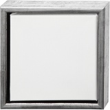 Leinwand mit Holzrahmen, Größe 20x20 cm, 360 g, Antiksilber, Weiß, 1 Stk