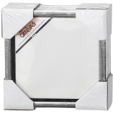 Leinwand mit Holzrahmen, Größe 20x20 cm, 360 g, Antiksilber, Weiß, 1 Stk