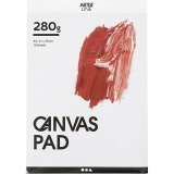 Leinwand-Block, A4, Blatt 210x297 mm, 280 g, Weiß, 10 Bl./ 1 Stk