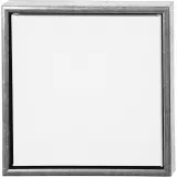 Leinwand mit Holzrahmen, Größe 30x30 cm, 360 g, Antiksilber, Weiß, 1 Stk