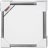 Leinwand mit Holzrahmen, Größe 30x30 cm, 360 g, Antiksilber, Weiß, 1 Stk