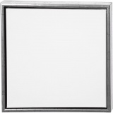 Leinwand mit Holzrahmen, Größe 40x40 cm, 360 g, Antiksilber, Weiß, 1 Stk