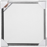 ArtistLine Künstlerleinwand mit Rahmen, T 3 cm, Größe 44x44 cm, 360 g, Antiksilber, Weiß, 1 Stk