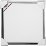 Leinwand mit Holzrahmen, Größe 40x40 cm, 360 g, Antiksilber, Weiß, 1 Stk