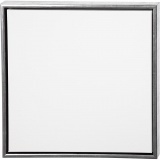 Leinwand mit Holzrahmen, Größe 50x50 cm, 360 g, Antiksilber, Weiß, 1 Stk