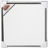 Leinwand mit Holzrahmen, Größe 50x50 cm, 360 g, Antiksilber, Weiß, 1 Stk