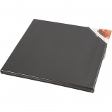 Leinwand, T 1,6 cm, Größe 30x30 cm, 360 g, Schwarz, Weiß, 10 Stk/ 1 Pck
