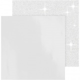 Design-Papier, Blatt 30,5x30,5 cm, 120+128 g, Weiß, 2 Bl./ 1 Pck