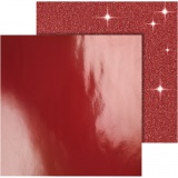 Design-Papier, Blatt 30,5x30,5 cm, 120+128 g, Rot, 2 Bl./ 1 Pck