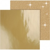 Design-Papier, 30,5x30,5 cm, 120+128 g, Gold, 2 Bl./ 1 Pck