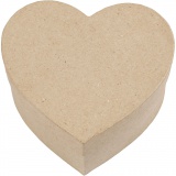 Pappschachtel-Set, Herz, H 5+6,5+7,5 cm, B 10+12,5+15 cm, 3 Stk/ 1 Set