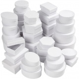 Schachteln - Sortiment, D 5,5-16 cm, Inhalt kann variieren , Weiß, 168 sort./ 1 Box
