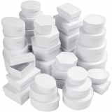 Schachteln - Sortiment, D 5,5-16 cm, Inhalt kann variieren , Weiß, 168 sort./ 1 Pck