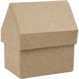 Schachteln in Hausform, H: 10,5 cm, Größe 6x8,5 cm, 4 Stk/ 1 Pck