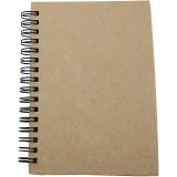 Notizbuch mit Spiralbindung, A6, Blatt 105x148 mm, 60 g, Braun, 1 Stk