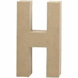 Buchstabe, H, H 20,2 cm, B 11,2 cm, Dicke 2,5 cm, 1 Stk