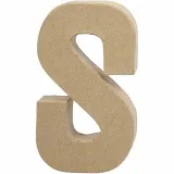 Buchstabe, S, H 20,3 cm, B 11,4 cm, Dicke 2,6 cm, 1 Stk