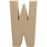 Buchstabe, W, H 20,3 cm, B 11,4 cm, Dicke 2,5 cm, 1 Stk