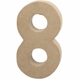 Zahl, 8, H 20,2 cm, B 11 cm, Dicke 2,5 cm, 1 Stk