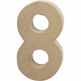 Zahl, 8, H 20,2 cm, B 11 cm, Dicke 2,5 cm, 1 Stk