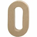 Zahl, 0, H 20,4 cm, B 11,7 cm, Dicke 2,5 cm, 1 Stk