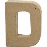 Buchstabe, D, H 10 cm, B 7,7 cm, Dicke 1,7 cm, 1 Stk