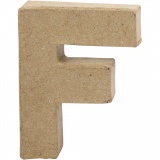 Buchstaben, F, H 10 cm, B 7,6 cm, Dicke 1,7 cm, 1 Stk