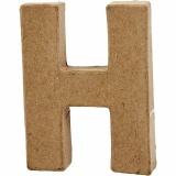 Buchstaben, H, H 10 cm, B 7,6 cm, Dicke 1,7 cm, 1 Stk