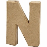 Buchstaben, N, H 10 cm, B 7,8 cm, Dicke 2 cm, 1 Stk
