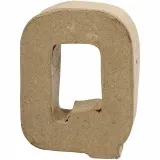 Buchstabe, Q, H 10 cm, B 7,8 cm, Dicke 1,7 cm, 1 Stk