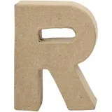 Buchstabe, R, H 10 cm, B 7,5 cm, Dicke 1,7 cm, 1 Stk