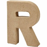 Buchstaben, R, H 10 cm, B 7,5 cm, Dicke 1,7 cm, 1 Stk