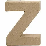 Buchstabe, Z, H 10 cm, B 7,5 cm, Dicke 1,7 cm, 1 Stk