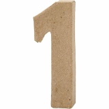 Zahl, 1, H 10 cm, B 3,5 cm, Dicke 1,7 cm, 1 Stk