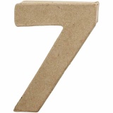 Zahl, 7, H 10 cm, B 7,4 cm, Dicke 1,7 cm, 1 Stk