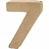Zahl, 7, H 10 cm, B 7,4 cm, Dicke 1,7 cm, 1 Stk