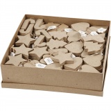 Anhänger für Weihnachten, H 7-8 cm, 174 Stk/ 1 Pck