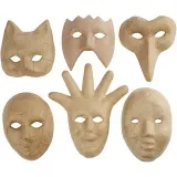 Masken, H 12-21 cm, 6 Stk/ 1 Pck