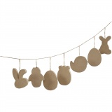 Oster-Aufhänger, Häschenkopf, Küken, Küken im Ei und Kaninchen, H 10 cm, 4 Stk/ 1 Pck