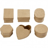 Mini-Schachteln, H 3 cm, D 4-6 cm, 6 Stk/ 1 Pck