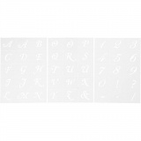 Schablone, Buchstaben & Zahlen, H 20-30 mm, A5, 148x210 mm, 3 Bl./ 1 Pck