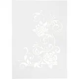 Schablone, Filigrane Blumen, A4, Blatt 210x297 mm, 1 Stk