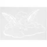 Schablone, Engel auf Wolke, A4, Blatt 210x297 mm, 1 Stk