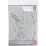 Schablone, Engel auf Wolke, A4, Blatt 210x297 mm, 1 Stk