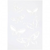 Schablone, Schmetterlinge, A4, Blatt 210x297 mm, 1 Stk