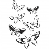 Schablone, Schmetterlinge, A4, Blatt 210x297 mm, 1 Stk