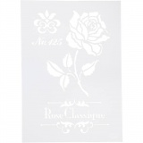 Schablone, Rose, A4, Blatt 210x297 mm, 1 Stk