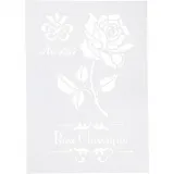 Schablone, Rose, A4, Blatt 210x297 mm, 1 Stk