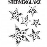 Schablone, Sterne, A4, Blatt 210x297 mm, 1 Stk